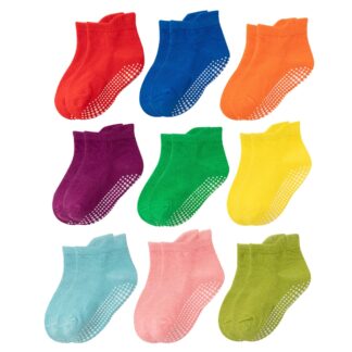 Baby Non Slip Toddler Socks Newborn Grips Bebe Girls Boys 6 Pack Anti Skid Ankle First Walker Cotton Socks Infant Kids 1
