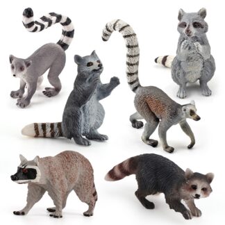 Kids Children Toys Gifts Raccoon Figurines Animals Action Figure Ring-Tailed Lemur Figures Collection Models Home Decor Educate 1