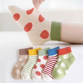 10 Piece/5 Pair 100% Cotton Baby Girl Sock Newborn Socks Autumn Winter Spring Children's Socks Floor Anti-skid Boy Socks 1