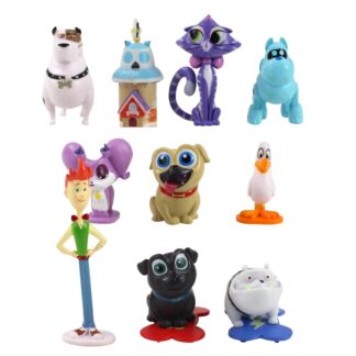 12pcs/set 0.5-8cm Puppy Dog Pals Bingo Rolly Bob Dog and Friends Cute Mini Dolls PVC Decoration Model Figure Toy 1