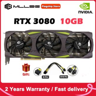 Mllse RTX3080 10G GAMING Graphics Card GDDR6X 320Bit 8Pin+8Pin 1440-1710MHz 19Gbps DirectX 12 video card rtx 3080 For Desktop PC 1