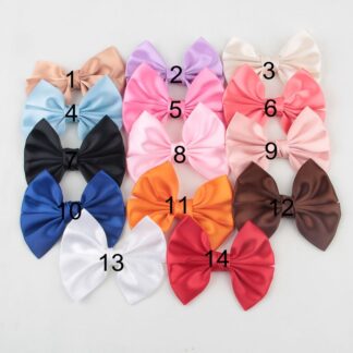 Yundfly 10pcs 4.2" Handmade Silk Hair Bow For Headband Hair Clips Soft Bowknot For Girls Women DIY Hair Accessories 1