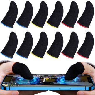 Gaming Finger Sleeve Breathable Fingertips For Games Anti-Sweat Touch Screen Finger Cots Cover Sensitive Mobile Touch Glove 1