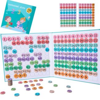 Montessori Magnetic Math Toy Kids 1-100 Hundred Number Board Arithmetic Learning Teaching Aid Education Wooden Toys For Children 1