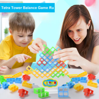 16-48 Blocks Building Block Brick Toy Balance Stacked Tetra Tower Game Swing High Russian Building Blocks Stack Kid Desktop Toy 1