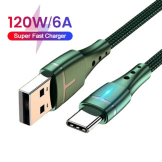 120W 6A Type C Fast Charging Cable For Xiaomi 13 POCO F5 Huawei Mate 40 50 Mobile Phone USB C Cables Type C Data Transfer Cord 1