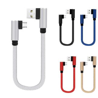 2A USB C Fast Charging Cable Elbow 90 Degree USB A To Type C Short Charging Cable USB Type-C Cable for Xiaomi Huawei 25cm 1